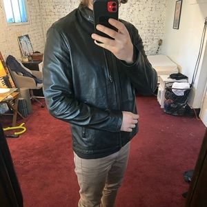 New John Varvatos Star USA Leather Jacket LRG NWT